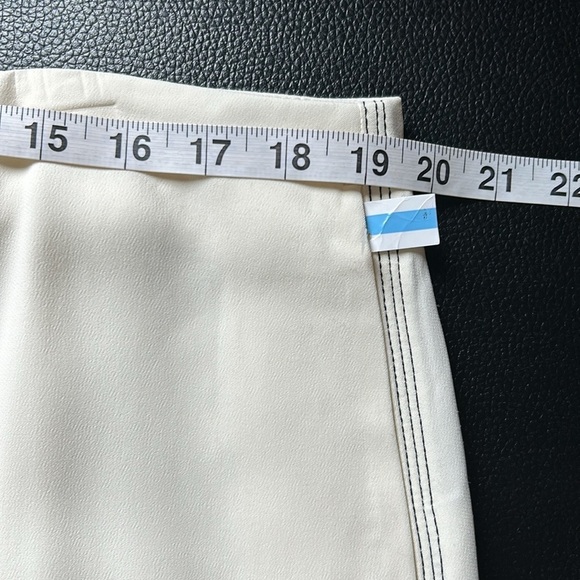 REISS Pant CARLIE MID RISE WIDE LEG TROUSERS Cream Career Sz 14 NEW - Picture 15 of 16